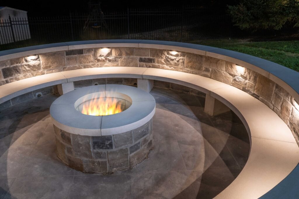 circular fireplace